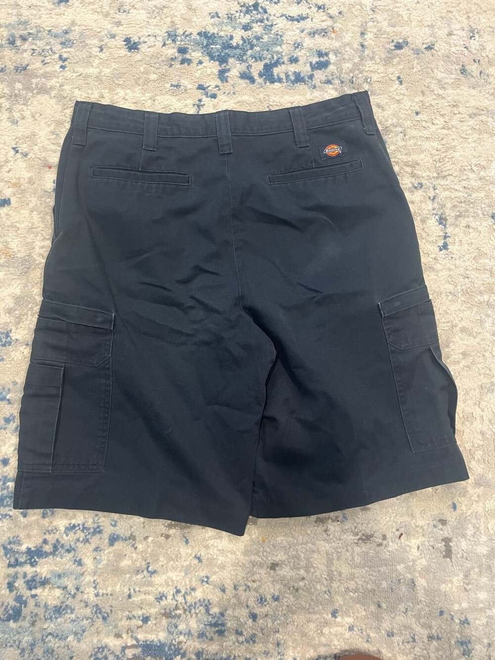 Baggy Dickies Cargo Shorts Size 34 Black Twill Workwear